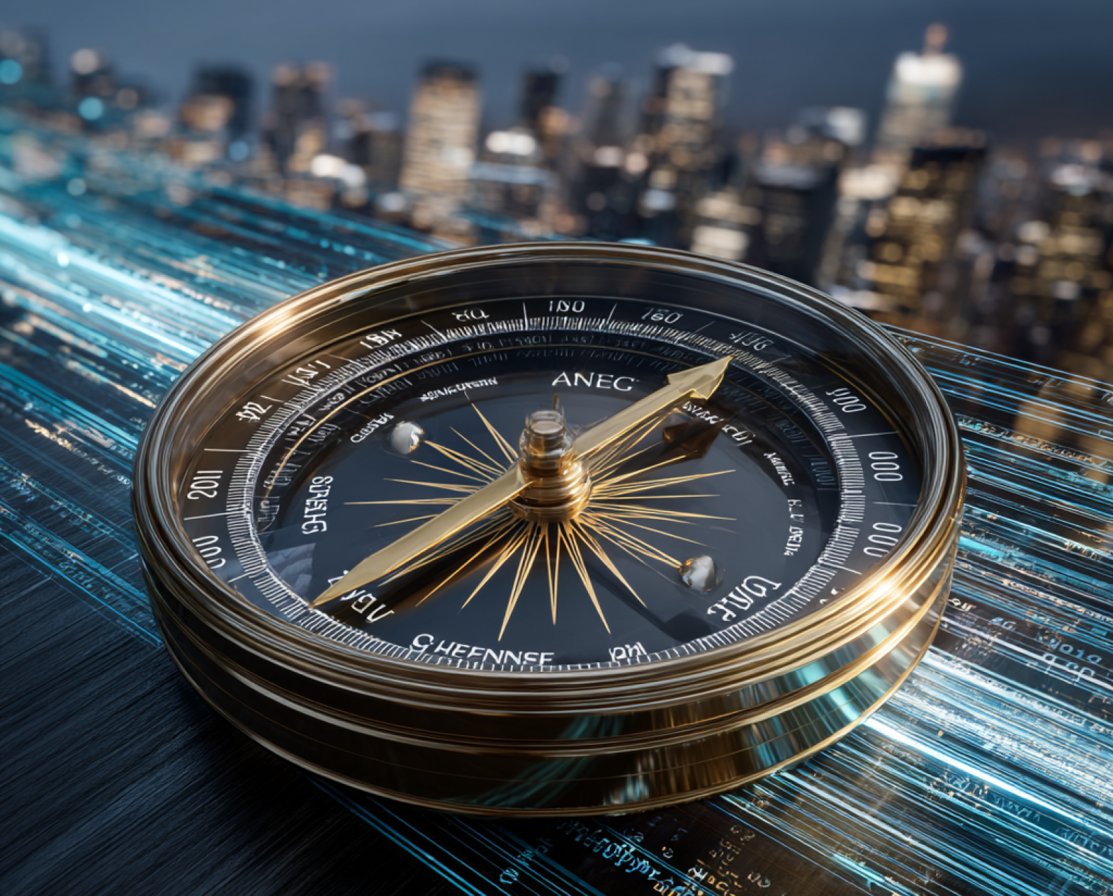 A human hand guiding a digital compass with Google Ads and GA4 logos for accurate marketing measurement.