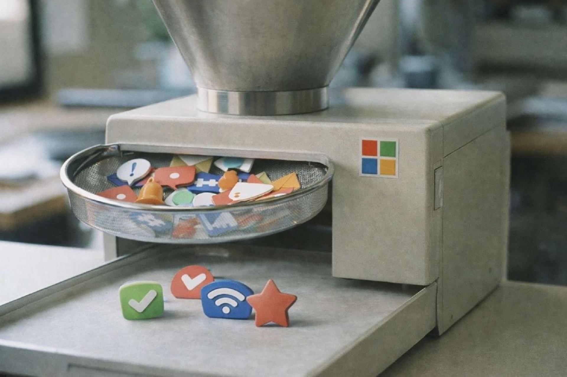 Conceptual machine filtering broad match traffic into high-quality Microsoft Ads search results.